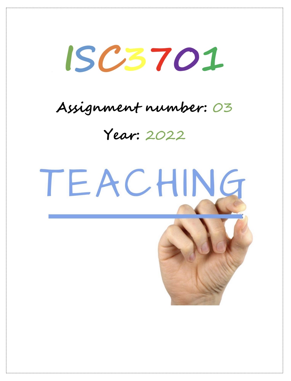 isc3701 assignment 3 answers