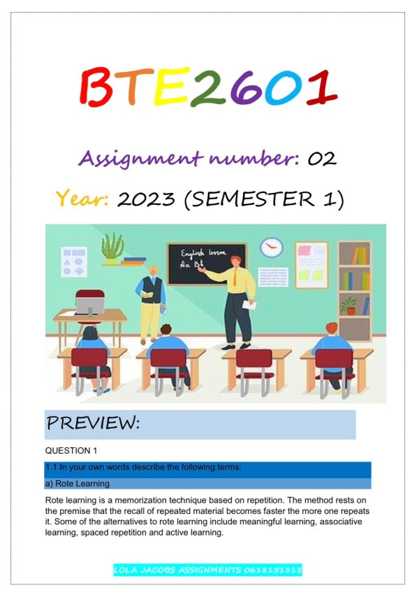 bte2601 assignment 4 answers pdf download 2023