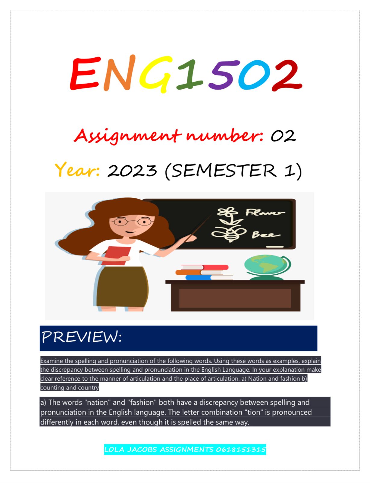 eng1501 assignment 2 answers 2023